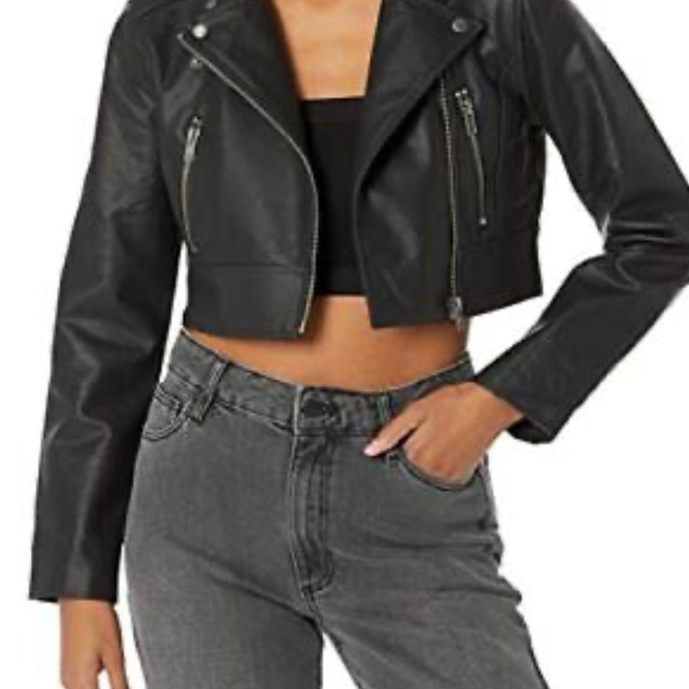 Steve Madden crop Black Moto jacket